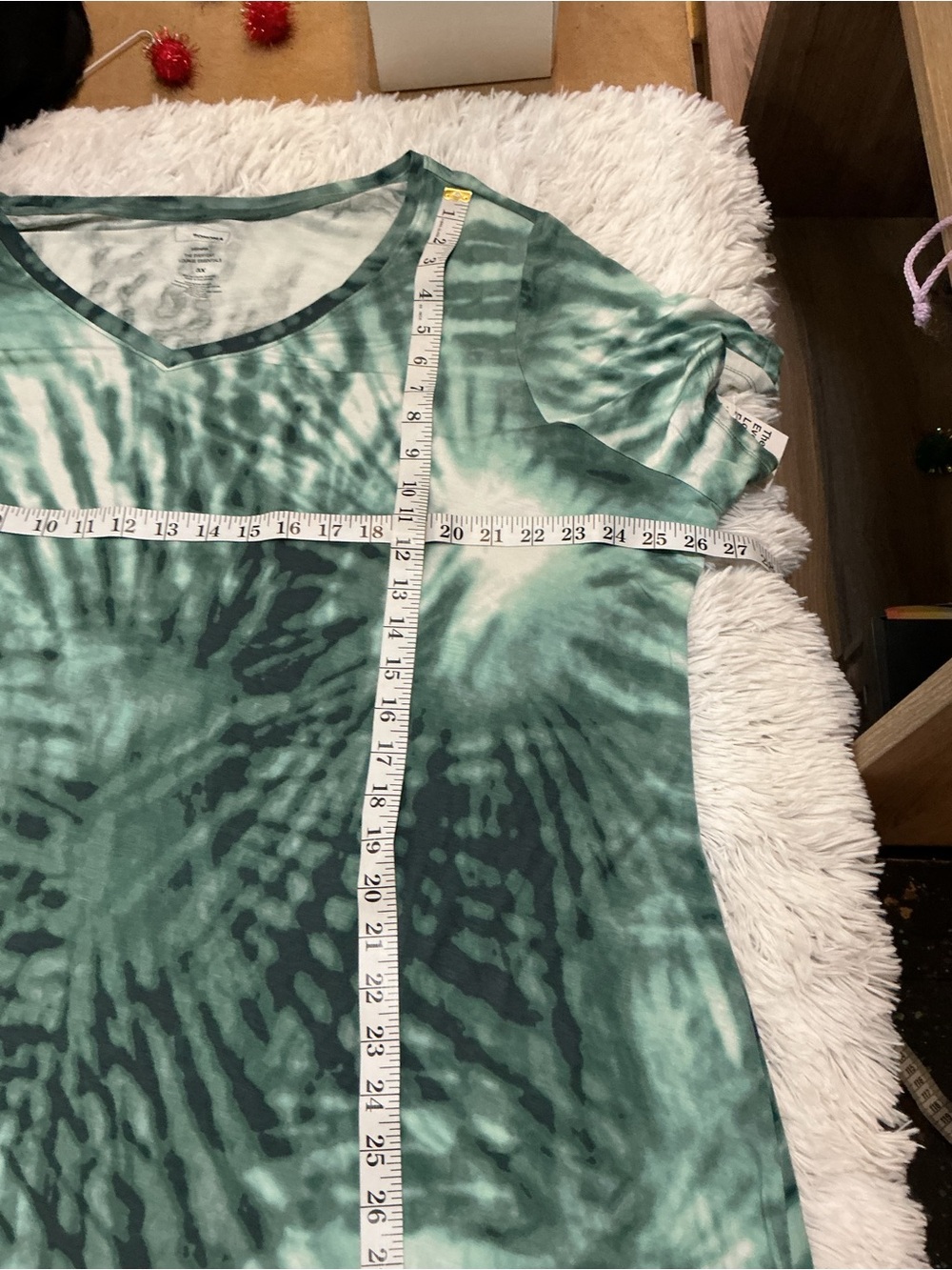 NWT Sonoma Goods for Life 3X Green Tie-Dye Lounge Maxi Dress Plus Size - Picture 6 of 14